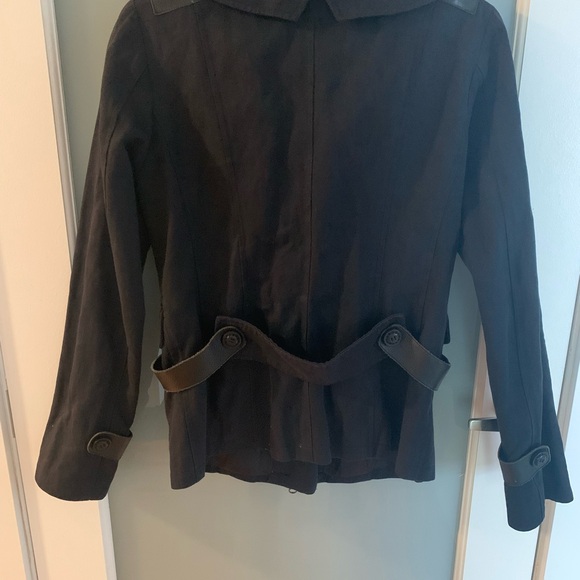 Black Mackage jacket with leather detailing. Size Medium. - Picture 3 of 7